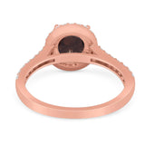 Art Deco Round Natural Stone Ring