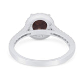 Art Deco Round Natural Stone Ring