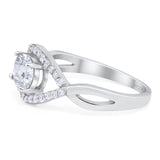 Infinity Oval Natural Stone Evil Eye Halo Ring