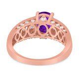 Art Deco Oval Natural Stone Cocktail Ring