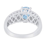 Art Deco Oval Natural Stone Cocktail Ring