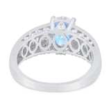 Art Deco Oval Natural Stone Cocktail Ring