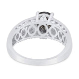 Art Deco Oval Natural Stone Cocktail Ring
