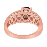 Art Deco Oval Natural Stone Cocktail Ring