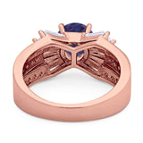 Art Deco Round Natural Stone Cocktail Ring