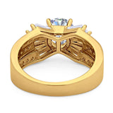 Art Deco Round Natural Stone Cocktail Ring