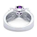 Art Deco Round Natural Stone Cocktail Ring