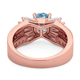 Art Deco Round Natural Stone Cocktail Ring