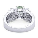 Art Deco Round Natural Stone Cocktail Ring