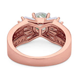 Art Deco Round Natural Stone Cocktail Ring