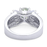 Art Deco Round Natural Stone Cocktail Ring