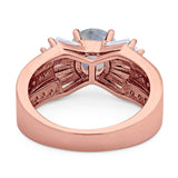 Art Deco Round Natural Stone Cocktail Ring