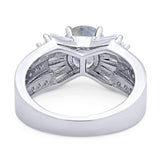 Art Deco Round Natural Stone Cocktail Ring