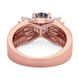 Art Deco Round Natural Stone Cocktail Ring