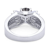 Art Deco Round Natural Stone Cocktail Ring