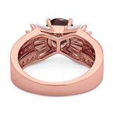 Art Deco Round Natural Stone Cocktail Ring