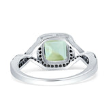 Art Deco Cushion Cut Halo Infinity Twist Ring