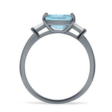 Emerald Cut Trio Ring