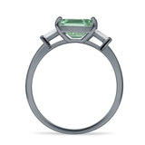 Emerald Cut Trio Ring