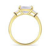 Emerald Cut Trio Ring