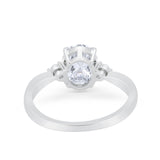 Three Stone Oval Ring