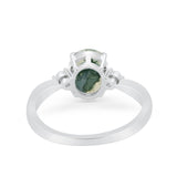 Three Stone Oval Ring