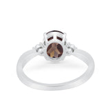 Three Stone Oval Ring