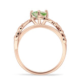 Heart Leaf Art Deco Ring