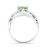 Heart Leaf Art Deco Ring