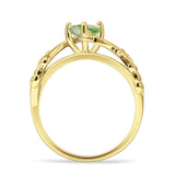 Heart Leaf Art Deco Ring