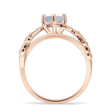 Heart Leaf Art Deco Ring