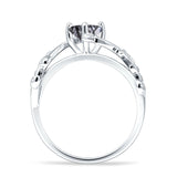 Heart Leaf Art Deco Ring