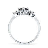 Heart Three Stone Promise Ring