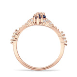 Marquise Halo Beaded Ring