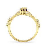 Marquise Halo Beaded Ring