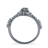 Marquise Halo Beaded Ring