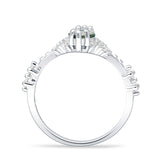 Marquise Halo Beaded Ring