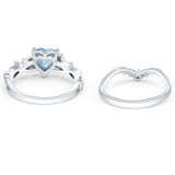 Two Piece Heart CZ Ring