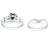 Two Piece Heart CZ Ring
