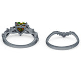 Two Piece Heart CZ Ring
