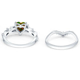 Two Piece Heart CZ Ring