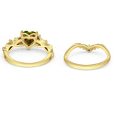 Two Piece Heart CZ Ring