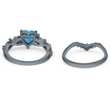 Two Piece Heart CZ Ring