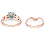 Two Piece Heart CZ Ring