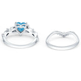 Two Piece Heart CZ Ring