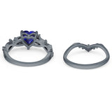 Two Piece Heart CZ Ring