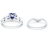 Two Piece Heart CZ Ring