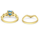 Two Piece Heart CZ Ring