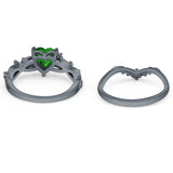 Two Piece Heart CZ Ring