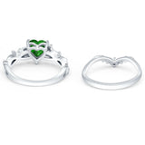 Two Piece Heart CZ Ring